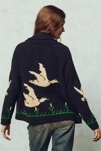 Bird Lodge Cardigan in Navy