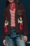 The Lasso Lodge Cardigan in Umber