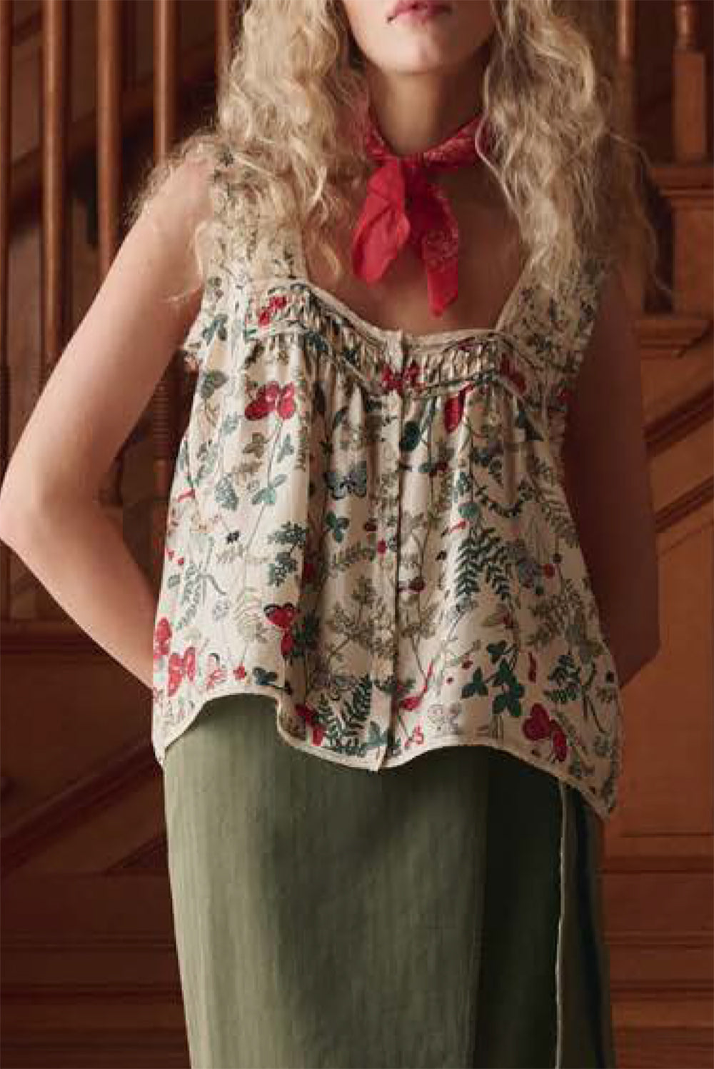 The Victorian Pleat Tank in Floating Butterfly