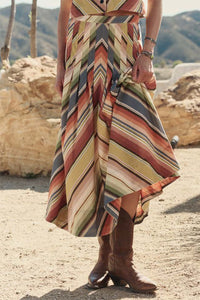 The Rhythm Skirt in Davenport Stripe