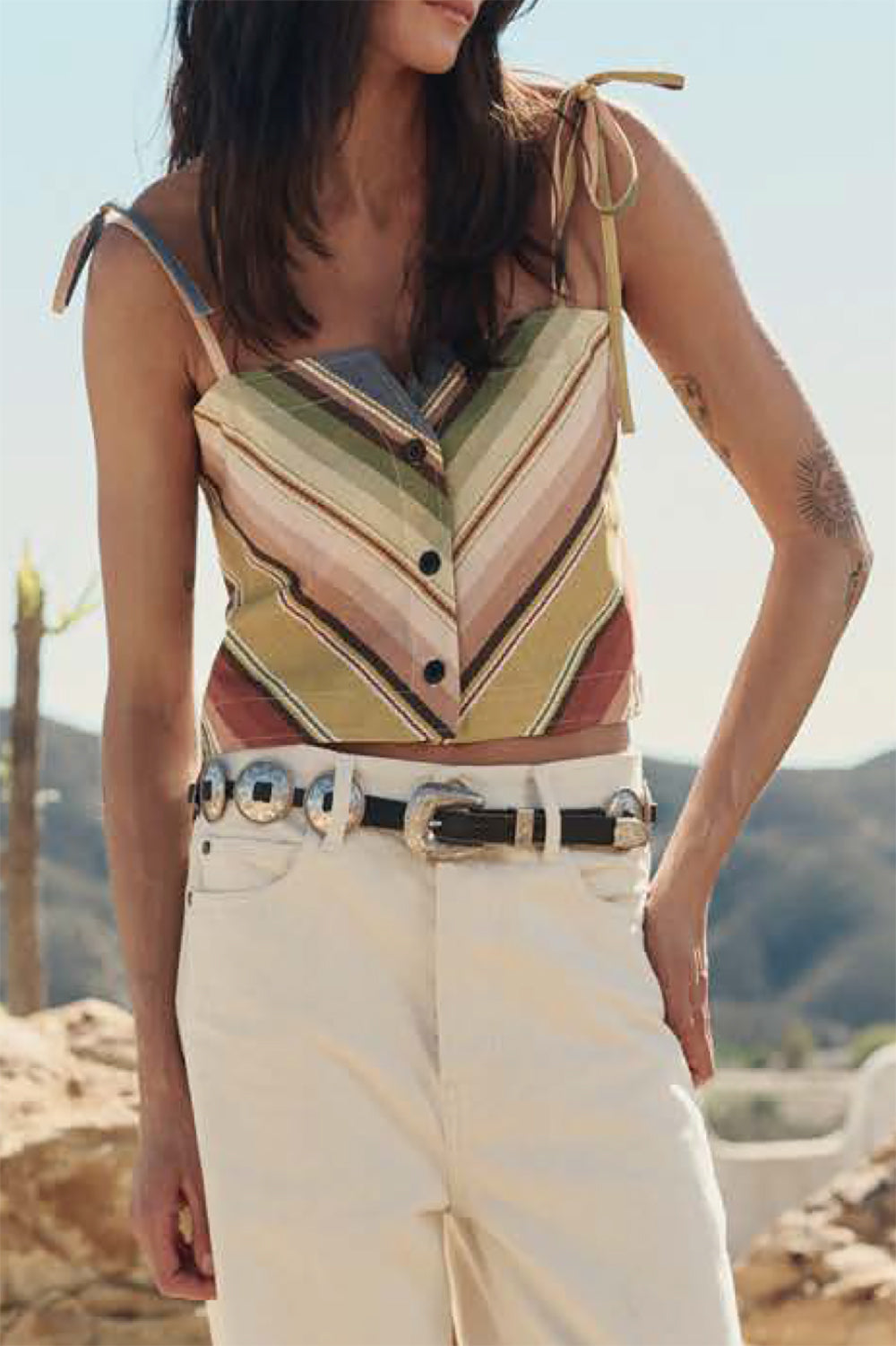 The Folio Tank in Davenport Stripe
