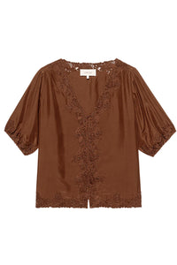 Short Sleeve Legacy Top in Chocolate