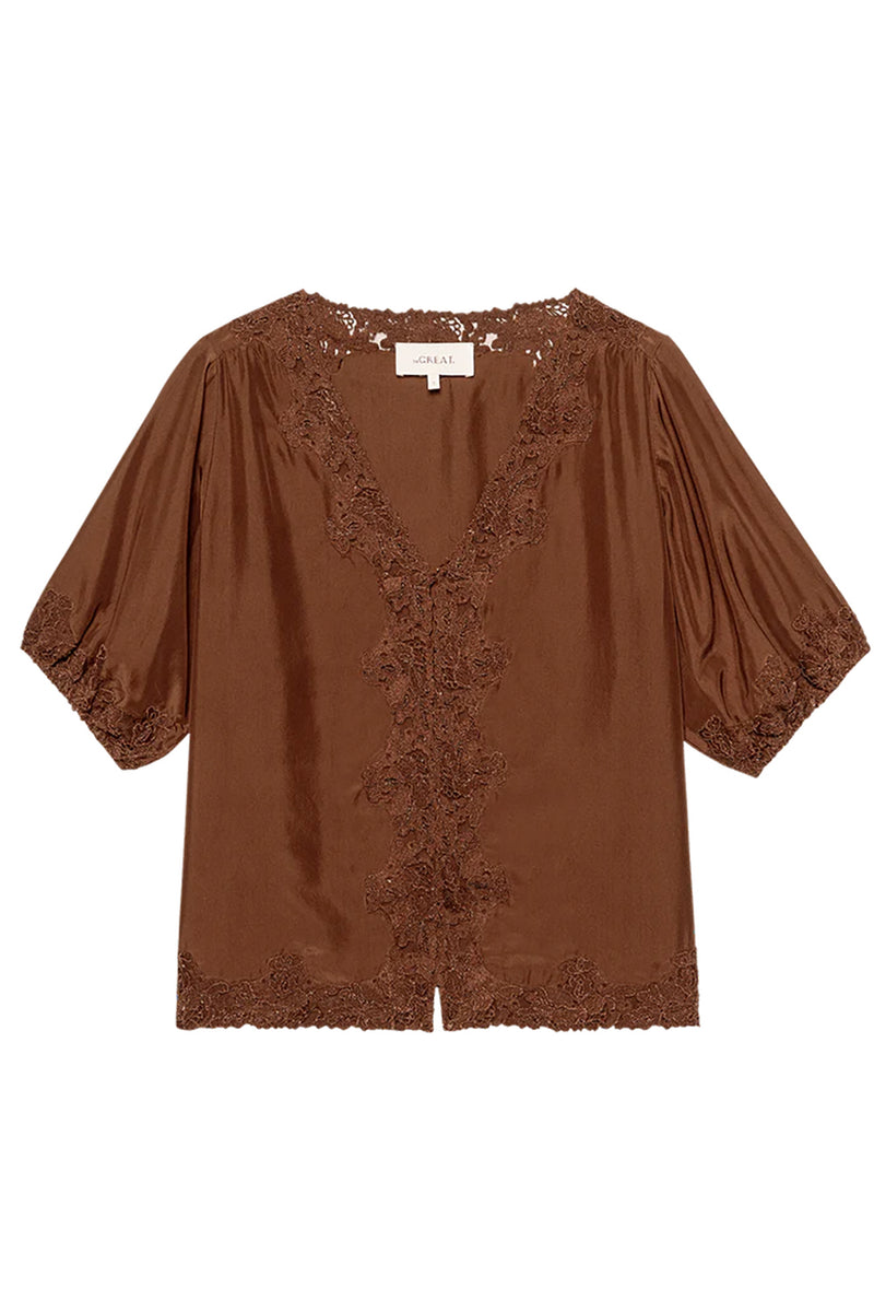 Short Sleeve Legacy Top in Chocolate
