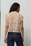 Lattice Top with Cami in Cream