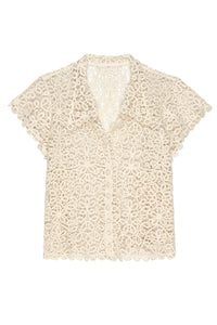 Lattice Top with Cami in Cream