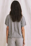 Crop Tee in Heather Grey