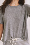 Crop Tee in Heather Grey