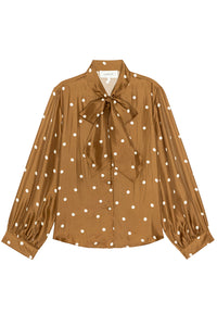 Zenith Top in Copper Bubble Dot
