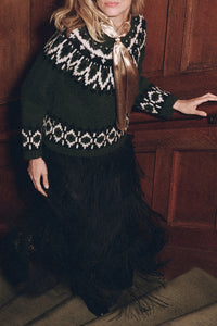 The Arctic Fairisle Pullover in Winter Pine