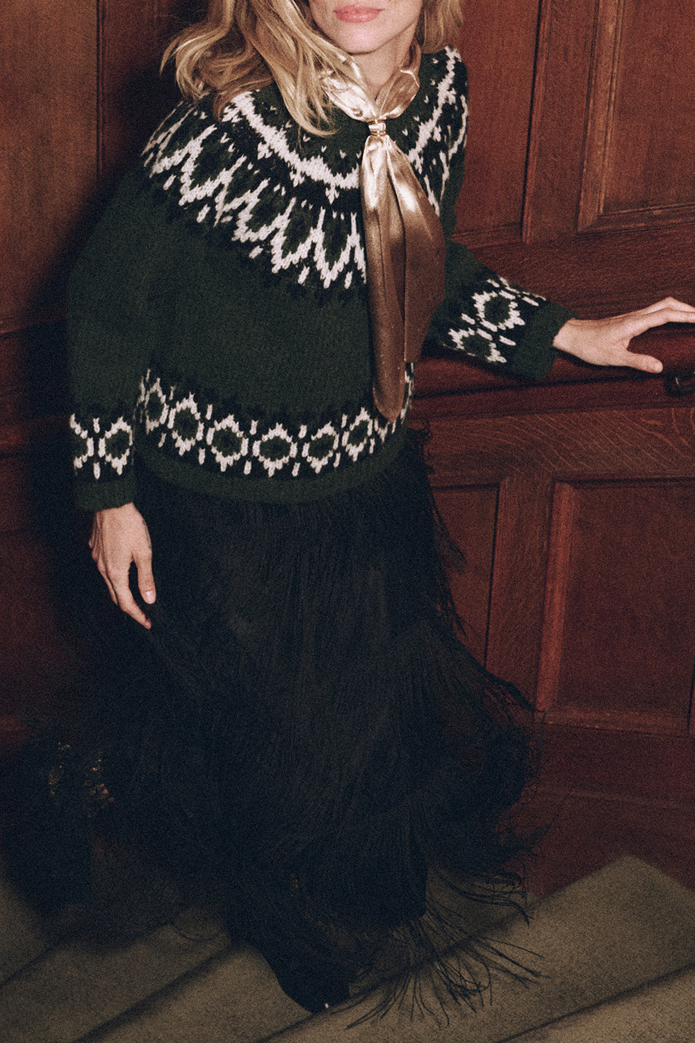 The Arctic Fairisle Pullover in Winter Pine