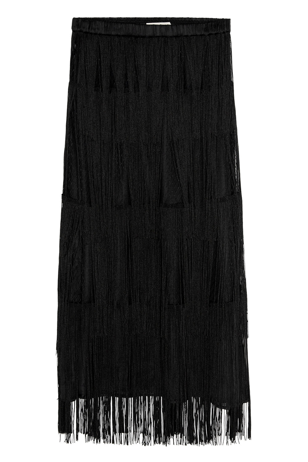 The Fringe Skirt in Black