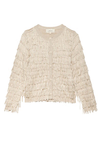 The Fringe Cardigan in Natural