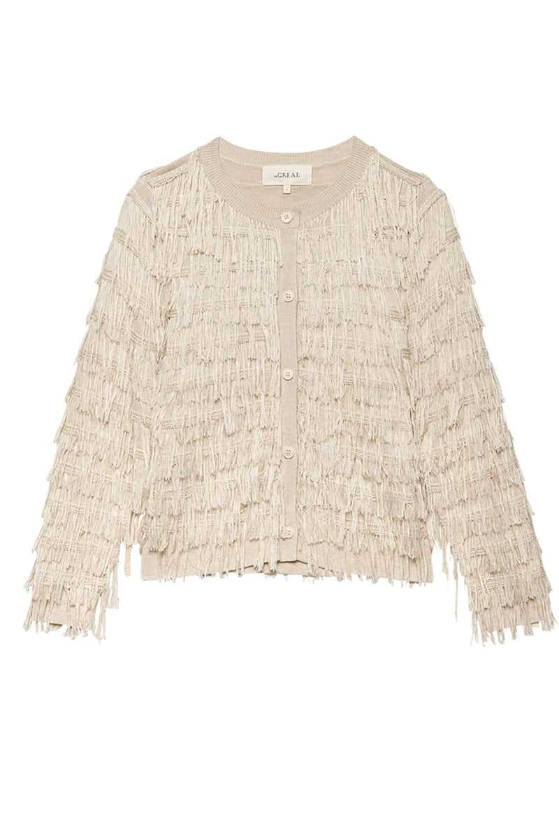 The Fringe Cardigan in Natural