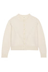 The Beaded Fringe Cardigan in Ivory