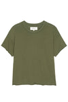The Crop Tee in Heritage Army