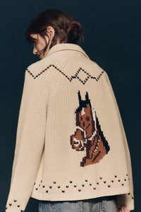 The Horse Lodge Cardigan in Cream