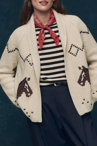 The Horse Lodge Cardigan in Cream