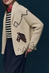 The Horse Lodge Cardigan in Cream