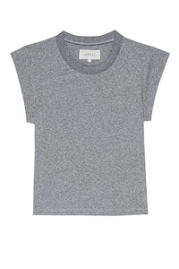 Peak Shoulder Tee in Heather Grey