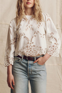 The Picnic Top in White