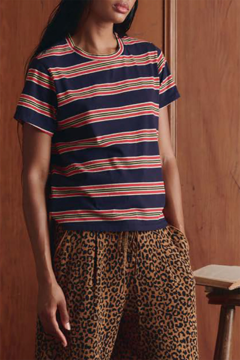 The Little Tee in Scout Stripe