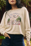 College Sweatshirt with Woodsy Trail Graphic