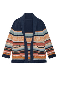 The Mountain Lodge Cardigan in Taos Stripe