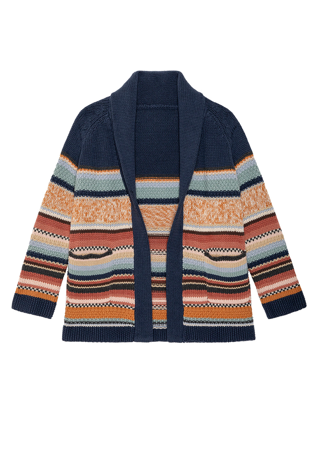 The Mountain Lodge Cardigan in Taos Stripe