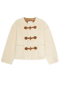 The Woolside Toggle Coat in Cream