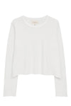 The Long Sleeve Crop Tee in True White