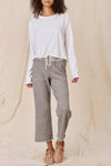 The Long Sleeve Crop Tee in True White