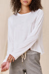The Long Sleeve Crop Tee in True White