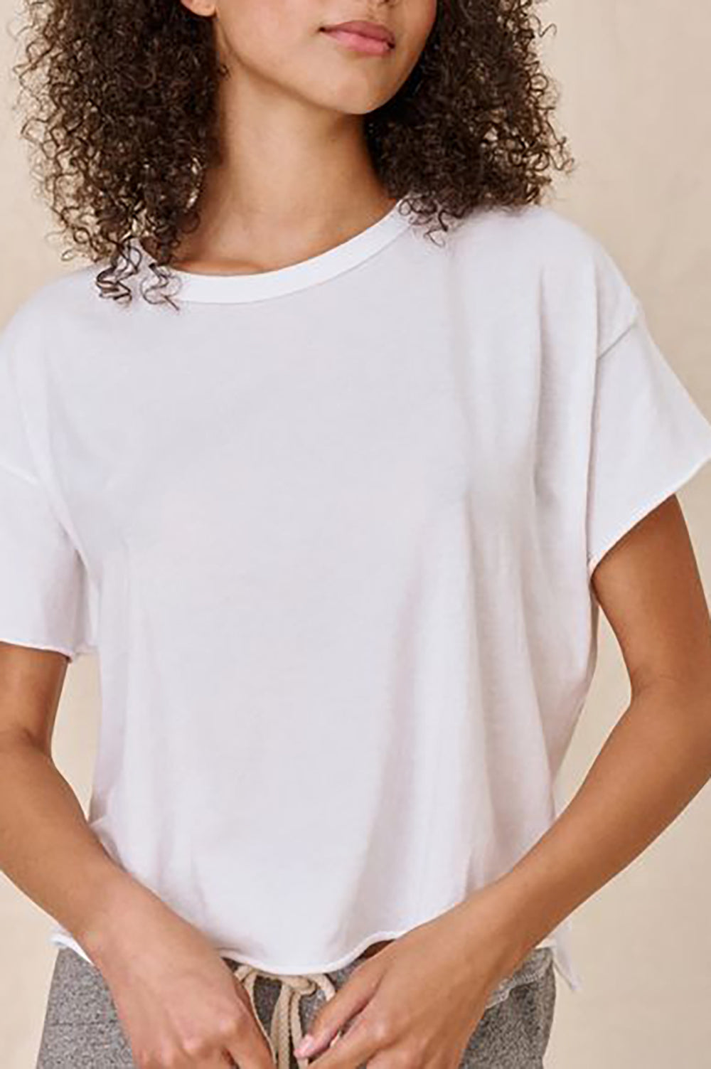 Crop Tee in True White