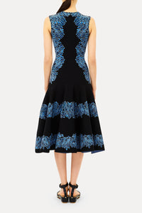Iona Sleeveless Jacquard Knit Dress in Ocean