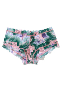 Printed Signature Lace Boyshort in Painter