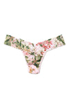 Printed Signature Lace Low Rise Thong in French Garden