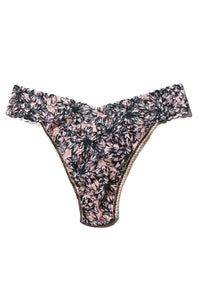 Printed Signature Lace Original Rise Thong Outline