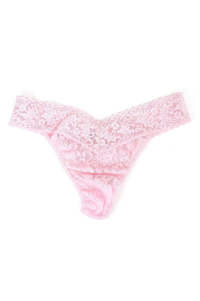 Signature Lace Original Rise Thong in Bliss Pink