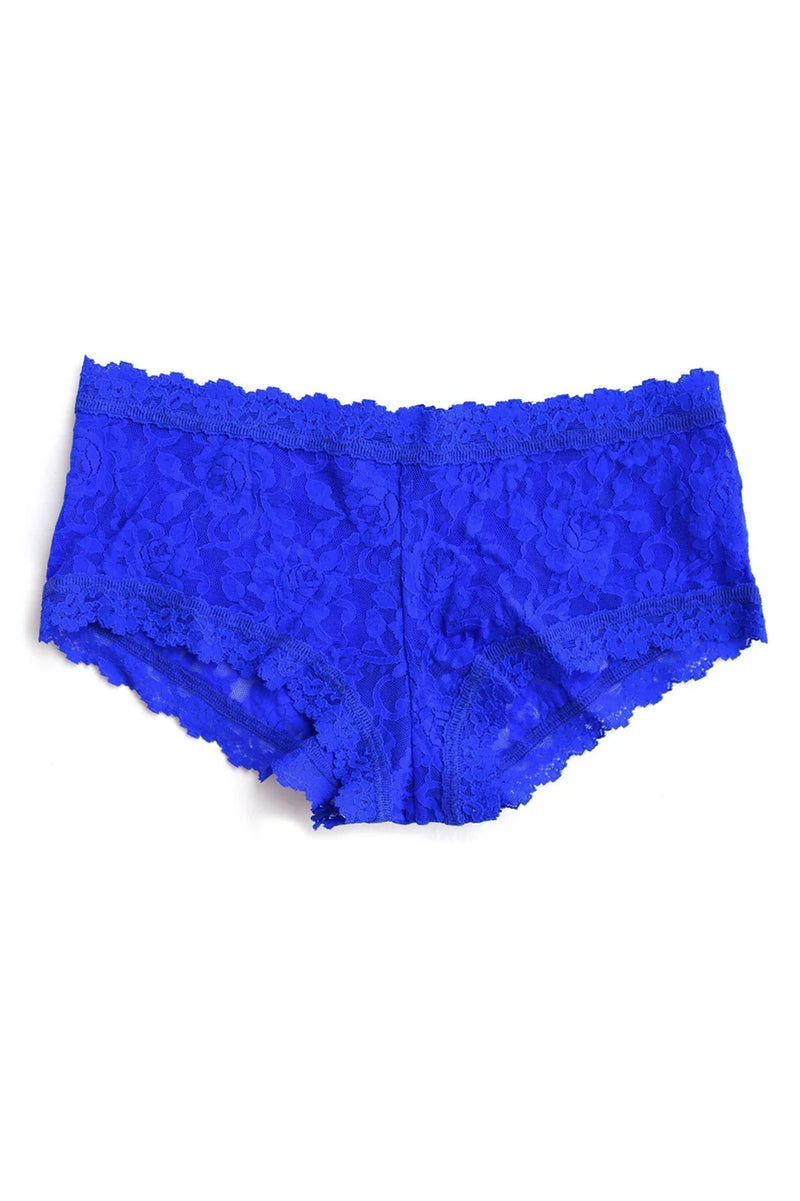 Signature Lace Boyshort in Sapphire