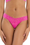 Signature Lace Low Rise Thong in Marmalade Pink