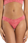 Signature Lace Low Rise Thong in Naples Red