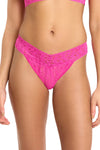 Signature Lace Original Rise Thong in Marmalade Pink