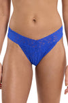 Signature Lace Original Rise Thong in Sapphire