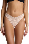 Signature Lace Original Rise Thong in Vanilla