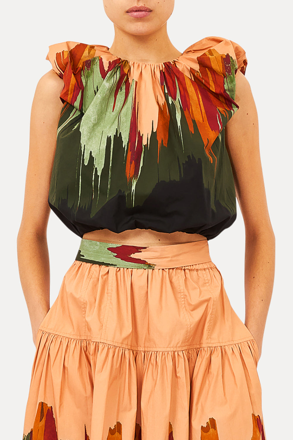 Gracie Sleeveless Cotton Top in Agate