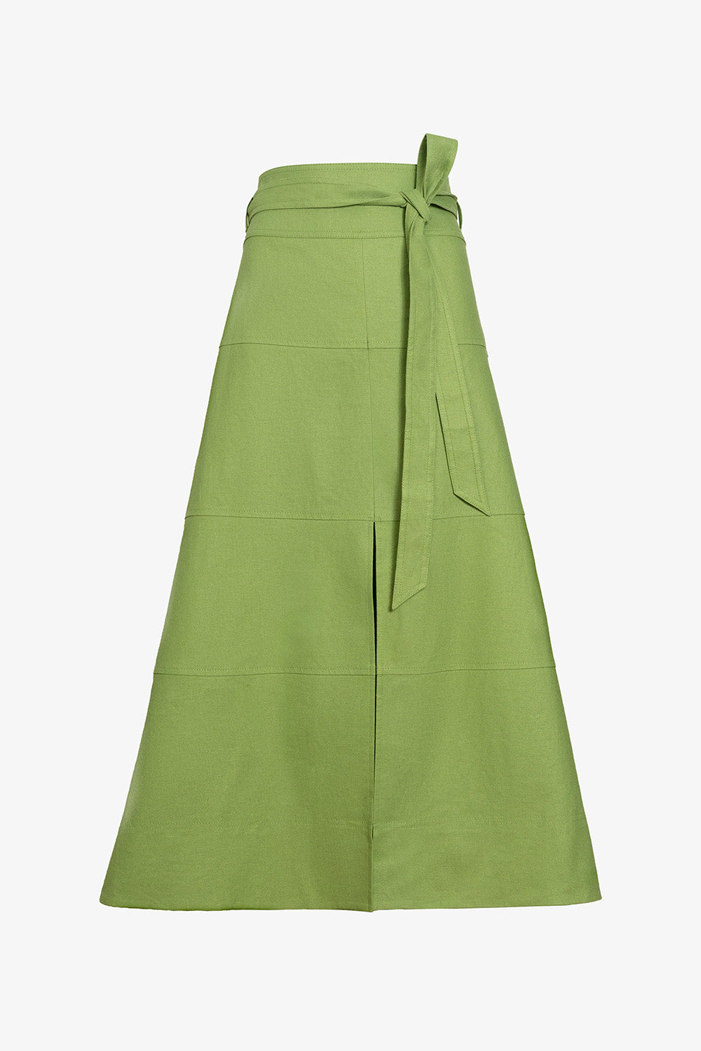 Linen Hudson Skirt in Asparagus