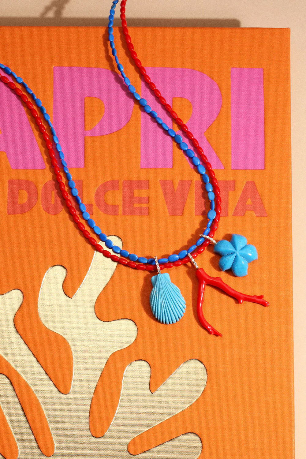 LIVIA Cerulite Bead Necklace with 14k Findings