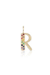 14K Gold Puffy Letter "R"