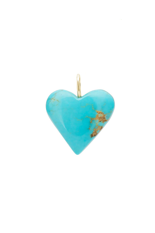 Medium Turquoise Heart Charm