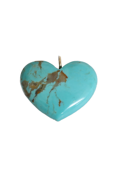 Large Turquoise Heart Charm